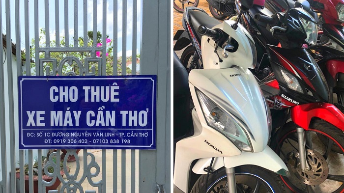 Có nhiều điểm cho thuê xe máy tại Cần Thơ
